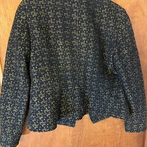 Ann Taylor Navy and Gold Blazer